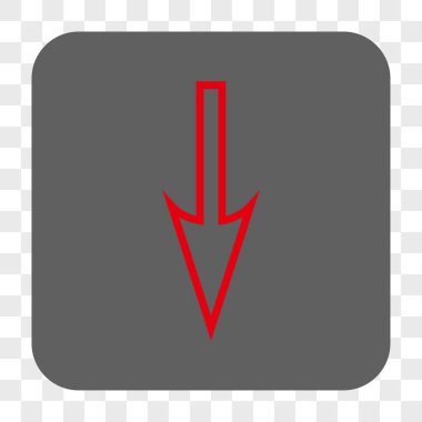 Yuvarlatılmış Kare düğme aşağı ok keskin