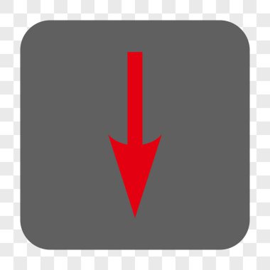 Yuvarlatılmış Kare düğme aşağı ok keskin