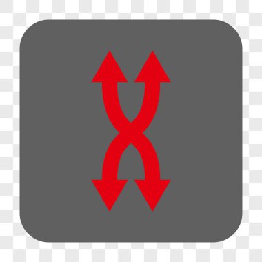 Shuffle okları dikey yuvarlak kare düğme