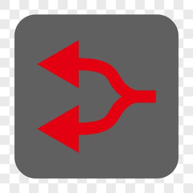 Split oklar sola yuvarlak kare düğme