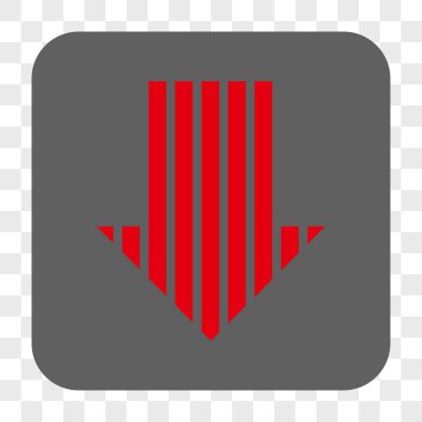 Yuvarlatılmış Kare düğme aşağı çizgili ok