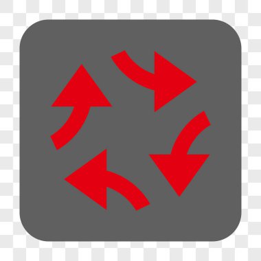 Girdap okları yuvarlak kare düğme