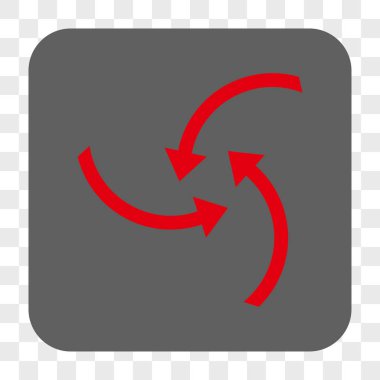 Girdap okları yuvarlak kare düğme