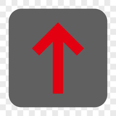 Yukarı ok yuvarlak kare düğme