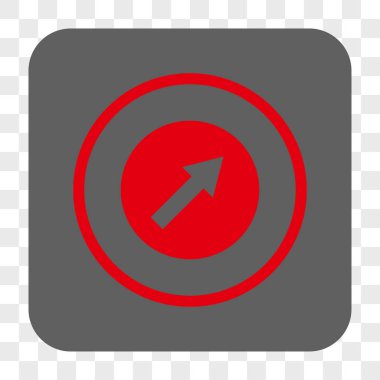 Yukarı sağ yuvarlak ok yuvarlak kare düğme