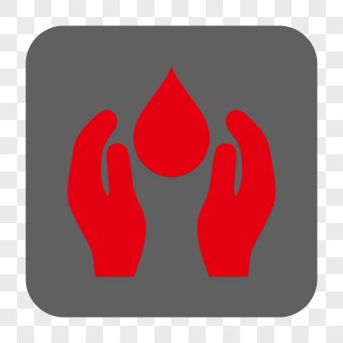 Su bakımı yuvarlak kare düğme