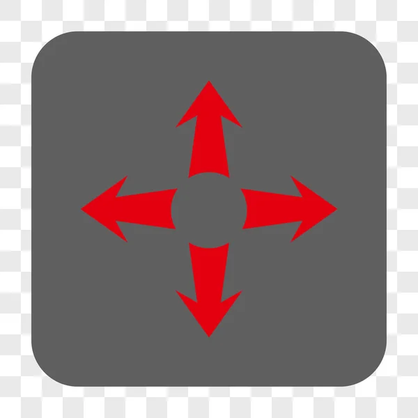 Кнопка Expand Arrows Rounded Square — стоковый вектор