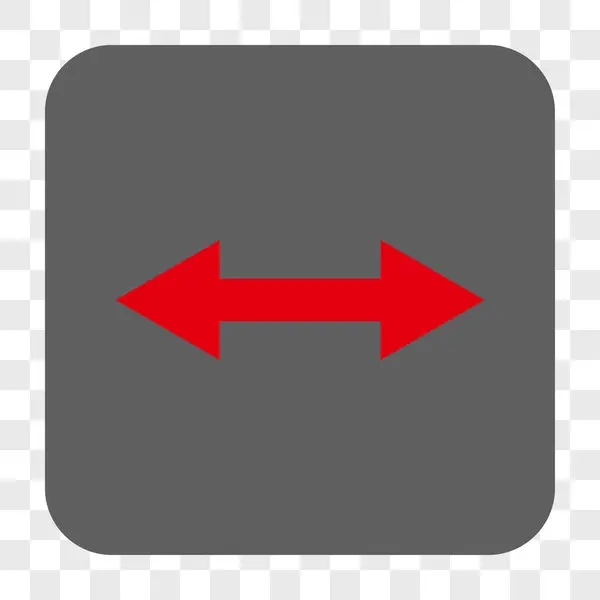 Botón cuadrado redondeado giratorio horizontal — Archivo Imágenes Vectoriales