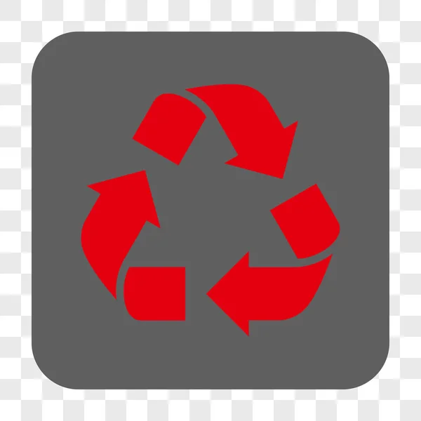 Reciclar botão quadrado arredondado —  Vetores de Stock