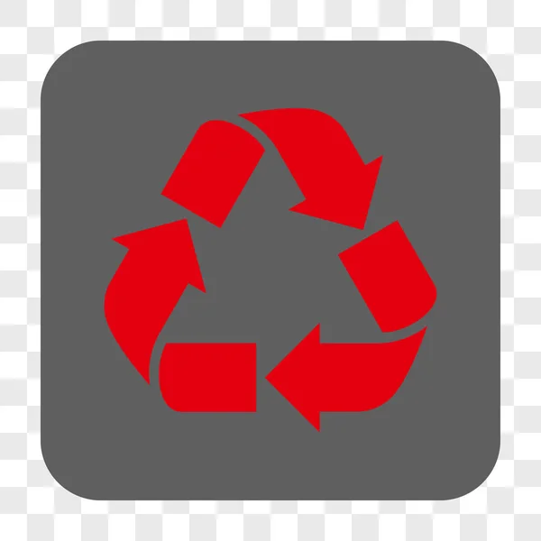 Recycle Afgeronde vierkante knop — Stockvector