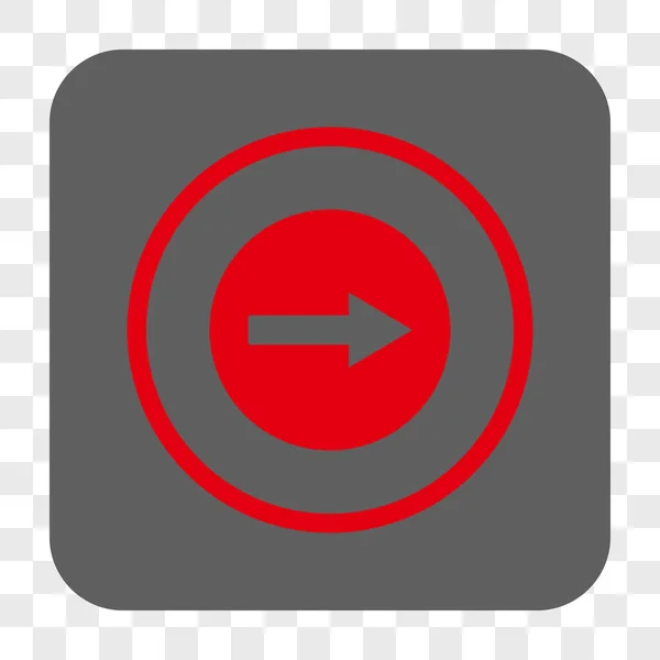 Derecha flecha redondeada botón cuadrado redondeado — Archivo Imágenes Vectoriales