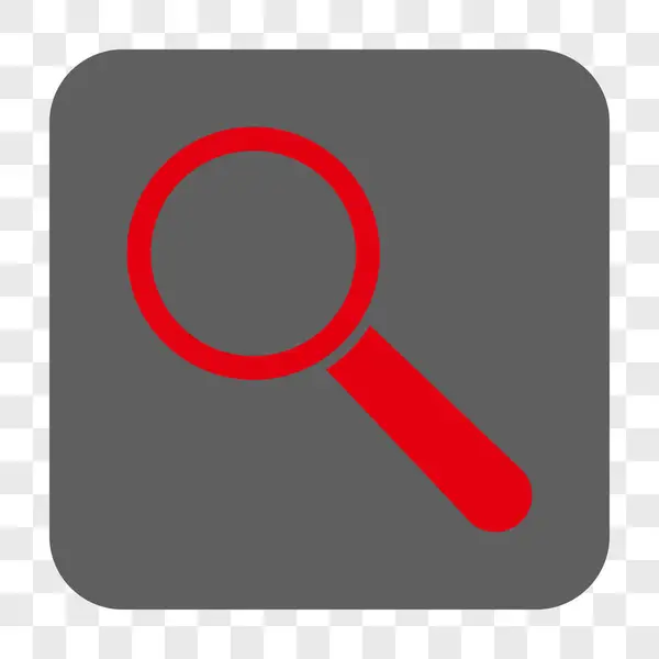 Outil de recherche rond bouton carré — Image vectorielle