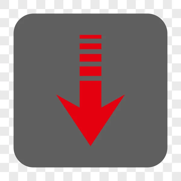 Enviar abajo botón cuadrado redondeado — Vector de stock