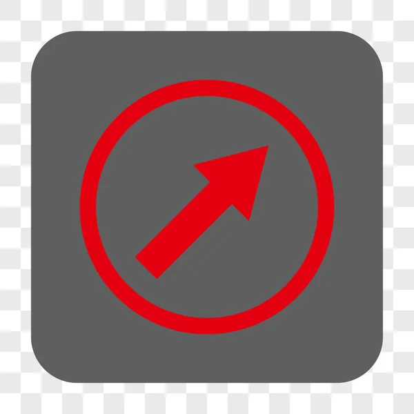 Arriba-derecha flecha redondeada botón cuadrado redondeado — Vector de stock