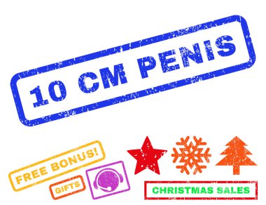 10 cm Penis Rubber Stamp