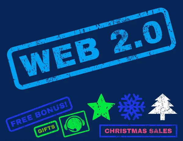 Web 2.0 gummistämpel — Stock vektor