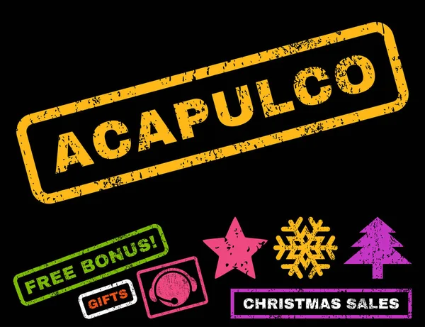 Sello de goma Acapulco — Archivo Imágenes Vectoriales