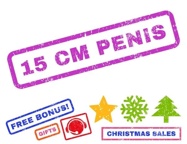 15 cm Penis Rubber Stamp
