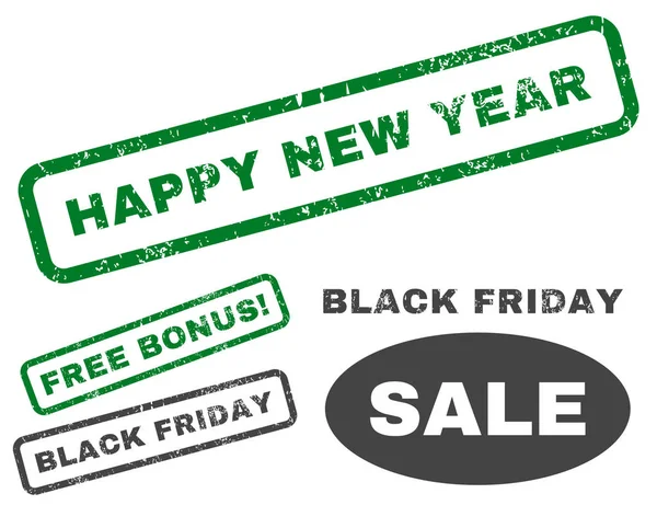 mutlu yeni yıl lastik damgası