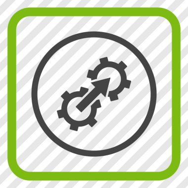 Dişli Tümleştirme vektör simgesi bir çerçeve içinde