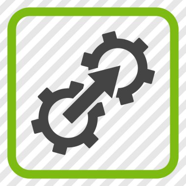 Dişli Tümleştirme vektör simgesi bir çerçeve içinde