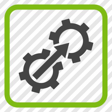 Dişli Tümleştirme vektör simgesi bir çerçeve içinde