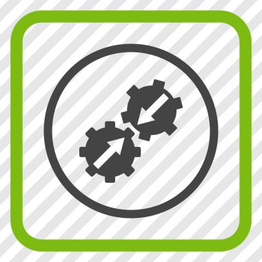 Dişli Tümleştirme vektör simgesi bir çerçeve içinde