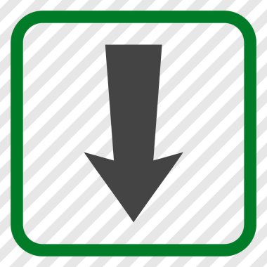 Vektör simgesi bir çerçeve içinde aşağı ok