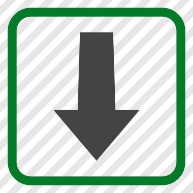 Vektör simgesi bir çerçeve içinde aşağı ok