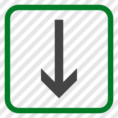 Vektör simgesi bir çerçeve içinde aşağı ok