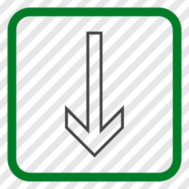 Vektör simgesi bir çerçeve içinde aşağı ok