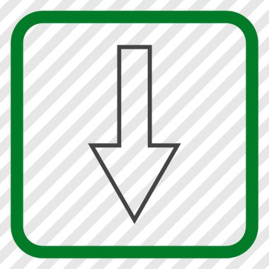 Vektör simgesi bir çerçeve içinde aşağı ok