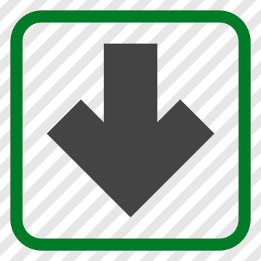 Vektör simgesi bir çerçeve içinde aşağı ok