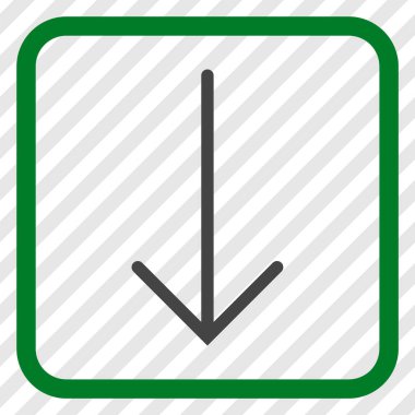 Vektör simgesi bir çerçeve içinde aşağı ok