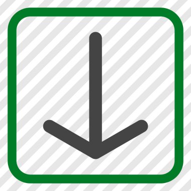 Vektör simgesi bir çerçeve içinde aşağı ok