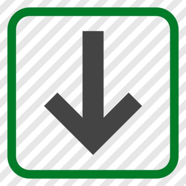 Vektör simgesi bir çerçeve içinde aşağı ok