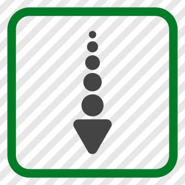 Vektör simgesi bir çerçeve içinde aşağı ok