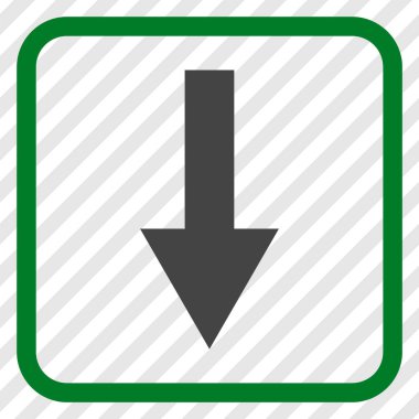 Vektör simgesi bir çerçeve içinde aşağı ok