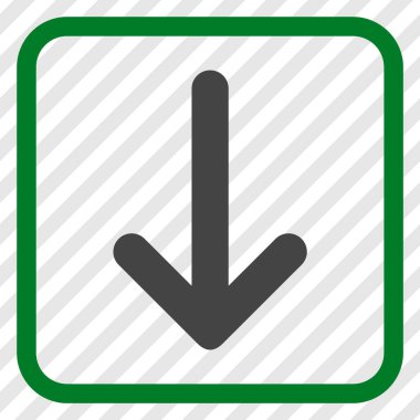 Vektör simgesi bir çerçeve içinde aşağı ok