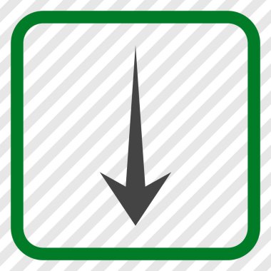 Vektör simgesi bir çerçeve içinde aşağı ok