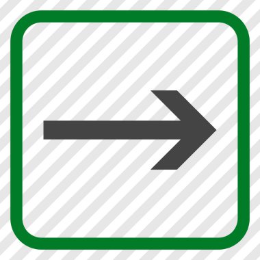 Ok sağ vektör simgesi bir çerçeve içinde