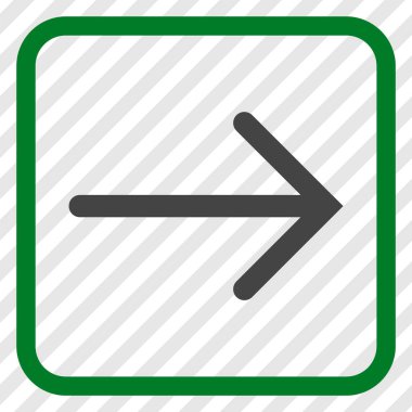 Ok sağ vektör simgesi bir çerçeve içinde