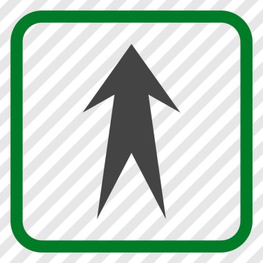 Vektör simgesi bir çerçeve içinde yukarı ok