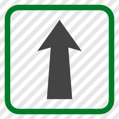 Vektör simgesi bir çerçeve içinde yukarı ok