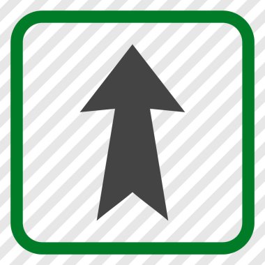 Vektör simgesi bir çerçeve içinde yukarı ok