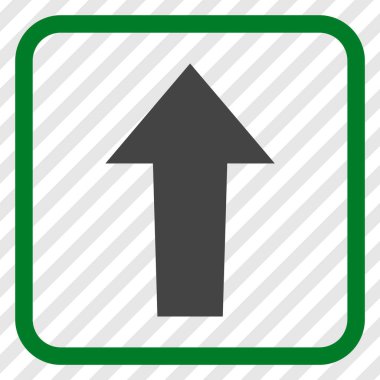 Vektör simgesi bir çerçeve içinde yukarı ok