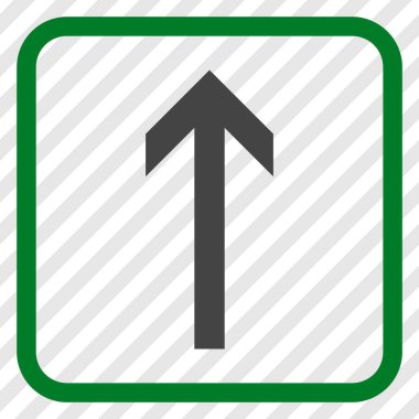 Vektör simgesi bir çerçeve içinde yukarı ok