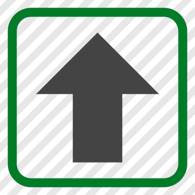 Vektör simgesi bir çerçeve içinde yukarı ok