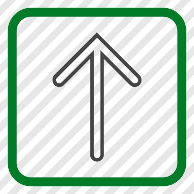 Vektör simgesi bir çerçeve içinde yukarı ok