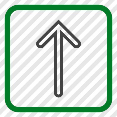 Vektör simgesi bir çerçeve içinde yukarı ok